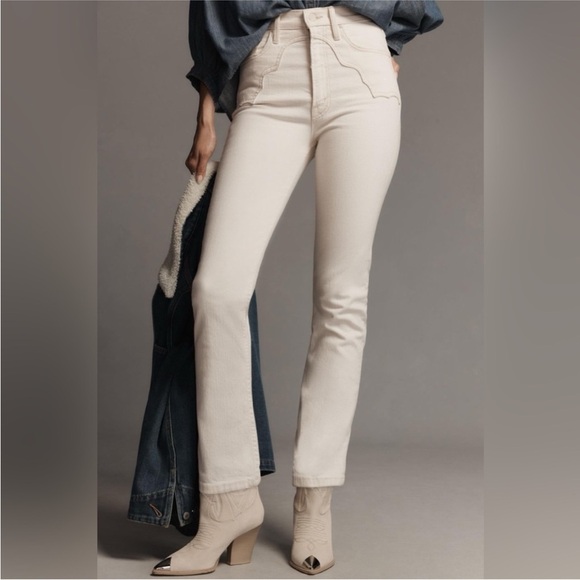 MOTHER SUPERIOR The Buckle Bunny Rider Ankle Jeans High Waist Act Natural 27 - Picture 4 of 13